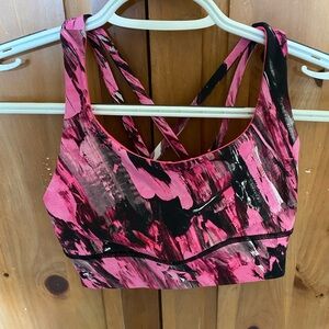 Lululemon Athletica Vibrant Pink Multi-Strap Sports Bra